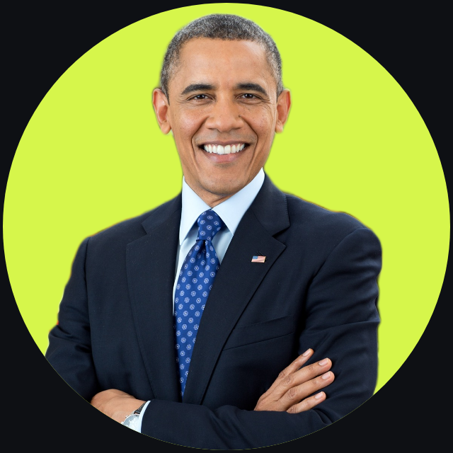 Circular avatar cut out on a color background